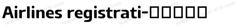 Airlines registrati字体转换